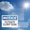 Signmission Filtrate Sump Tank, 14 in W x Rectangle, Vinyl Decal OS-2PACK-NS-D-1014-L-12505 - alternate 4